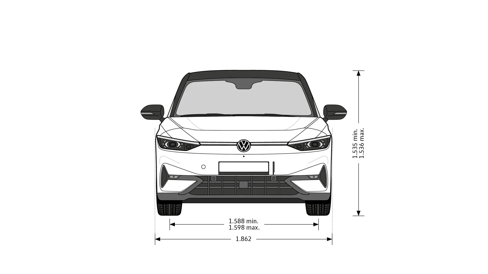 Volkswagen ID.7 - rozměry modelu