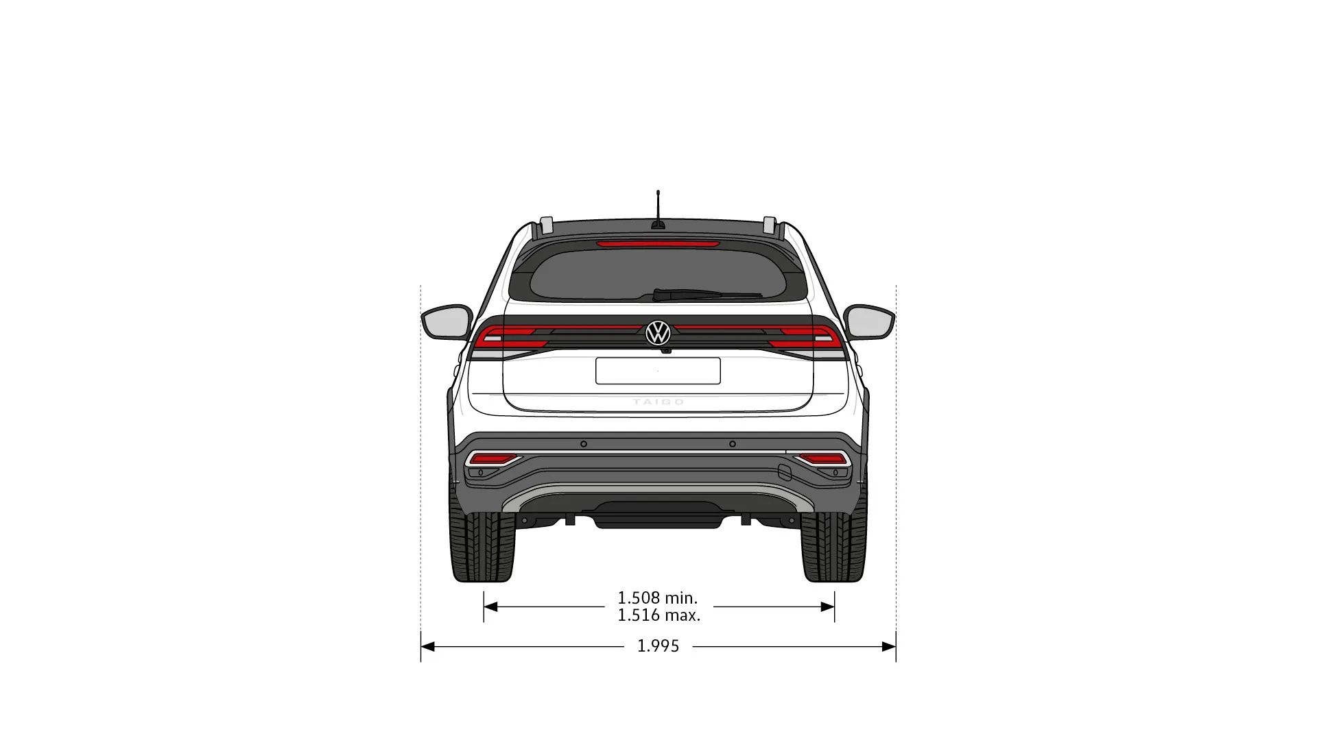 Volkswagen Taigo - rozměry modelu