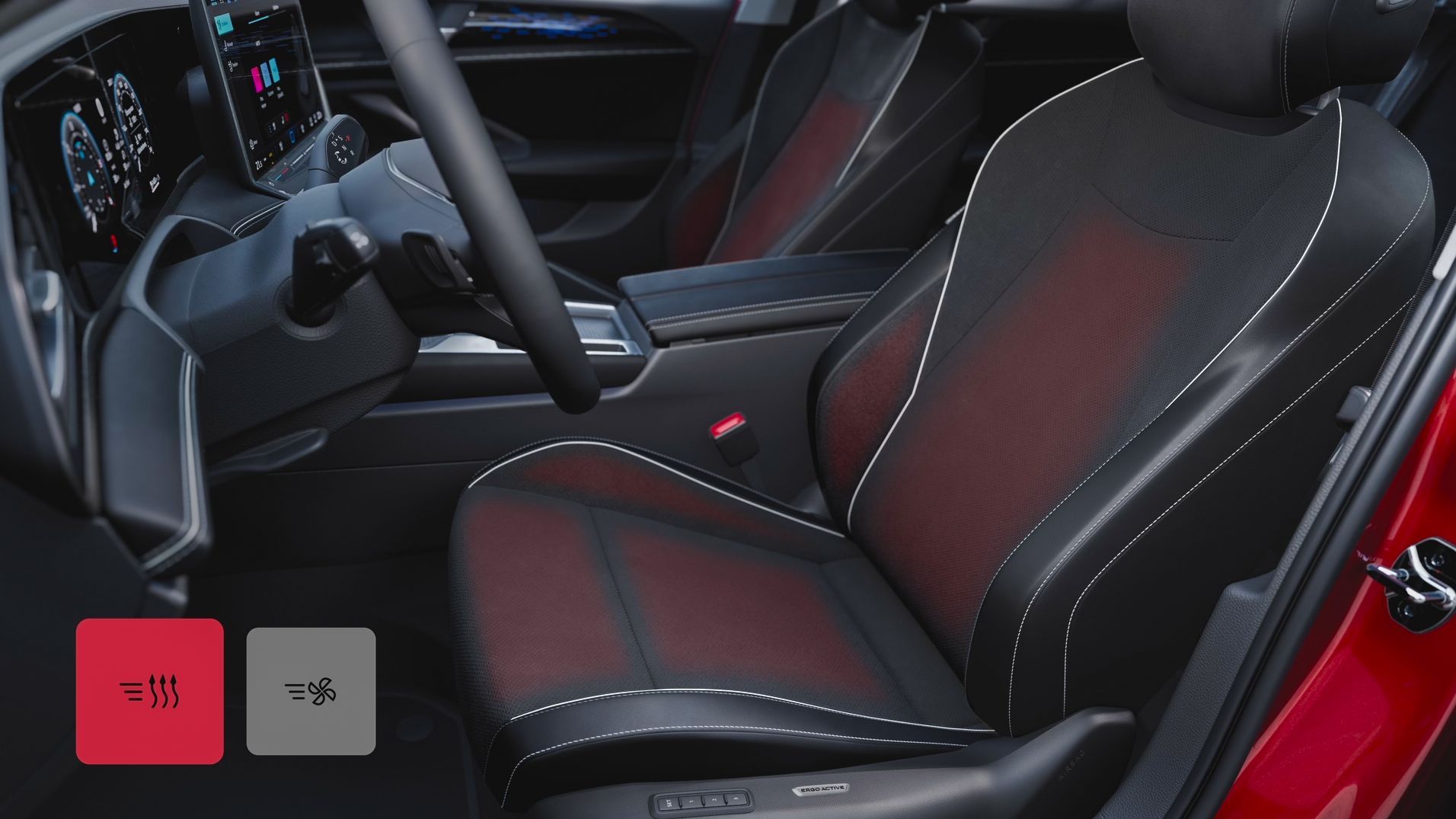 Volkswagen Passat: Vyhřívání a ventilace sedadel