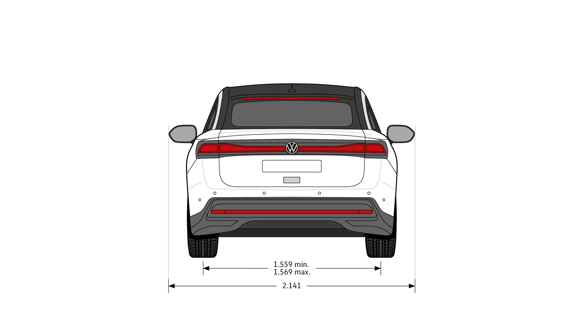 Volkswagen ID.7 - rozměry modelu