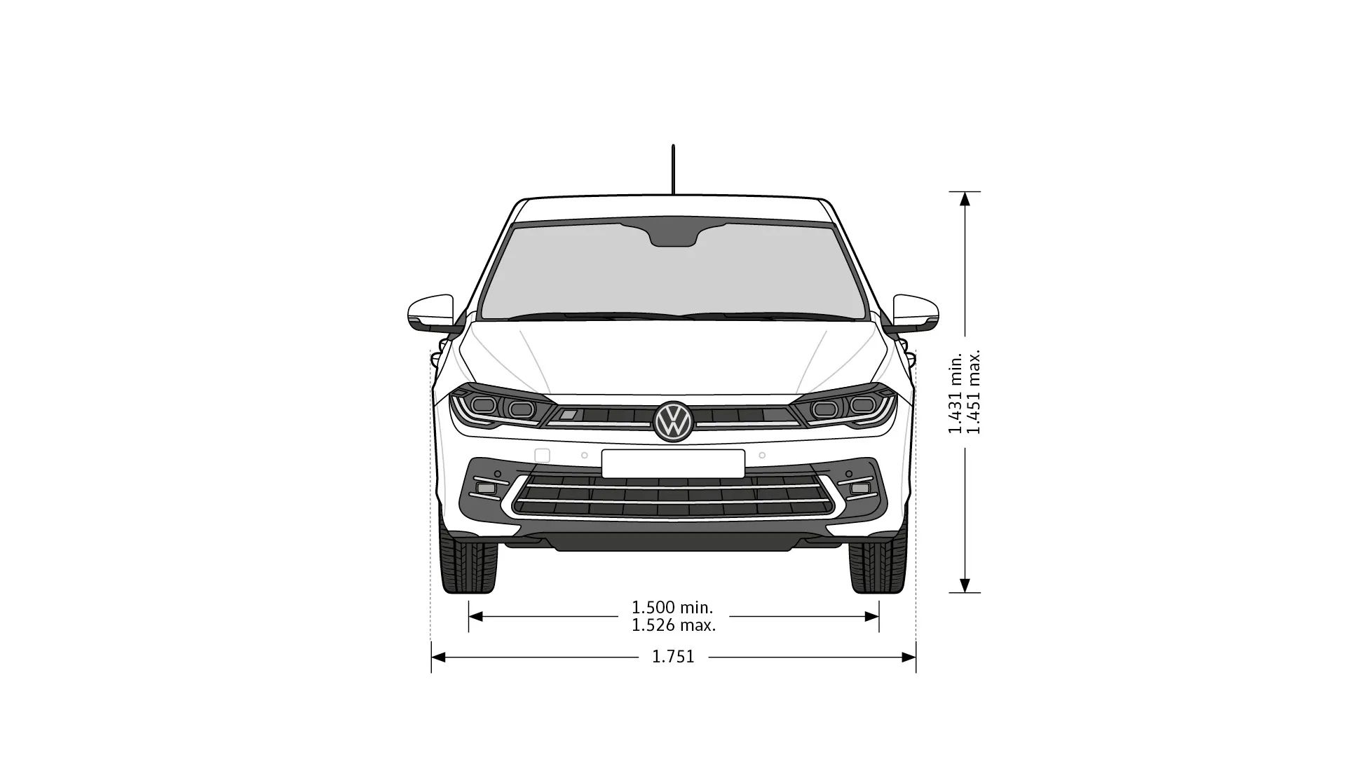 Volkswagen Polo - rozměry modelu