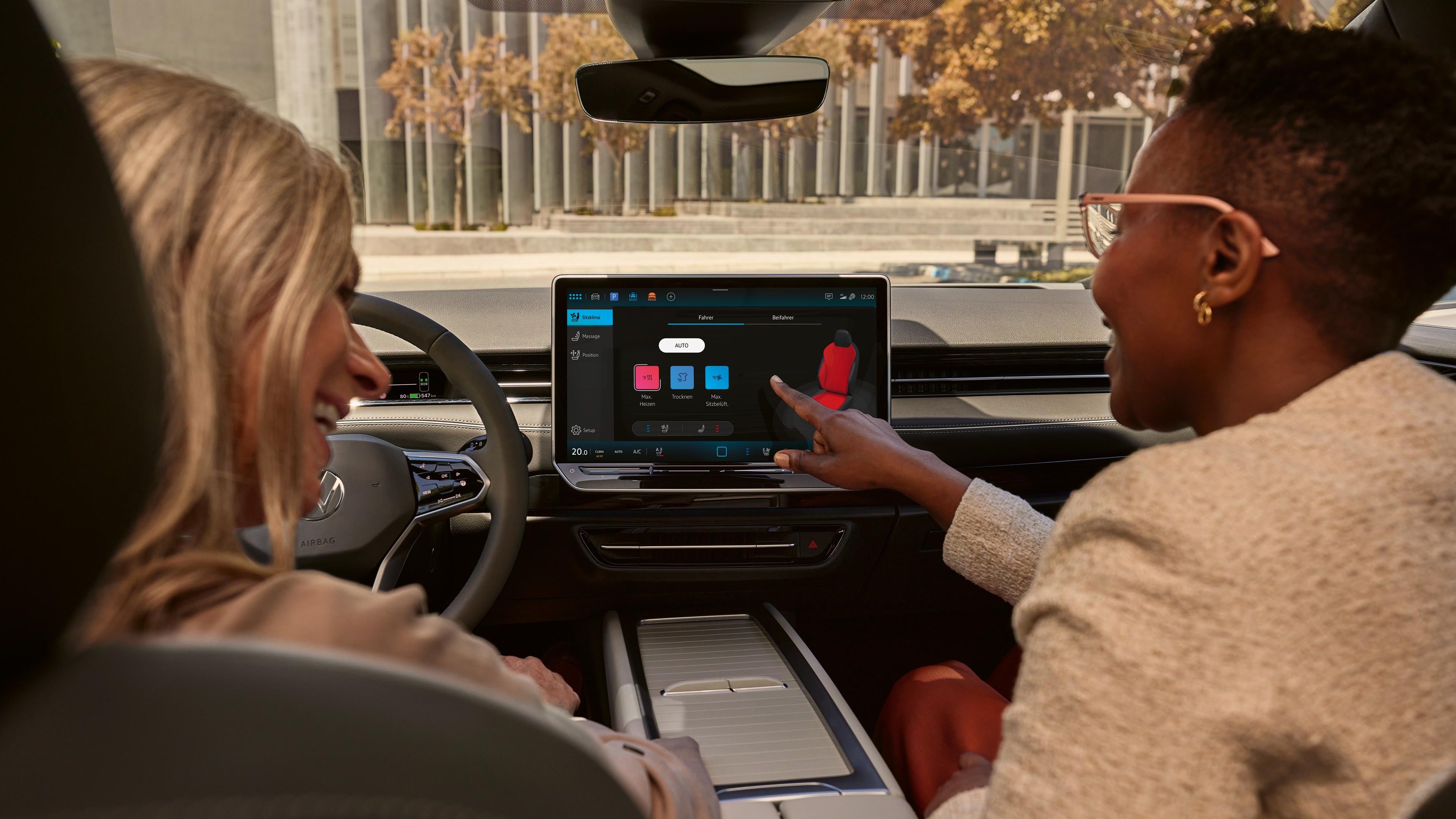 Volkswagen ID.7: Climatronic pro sedadla