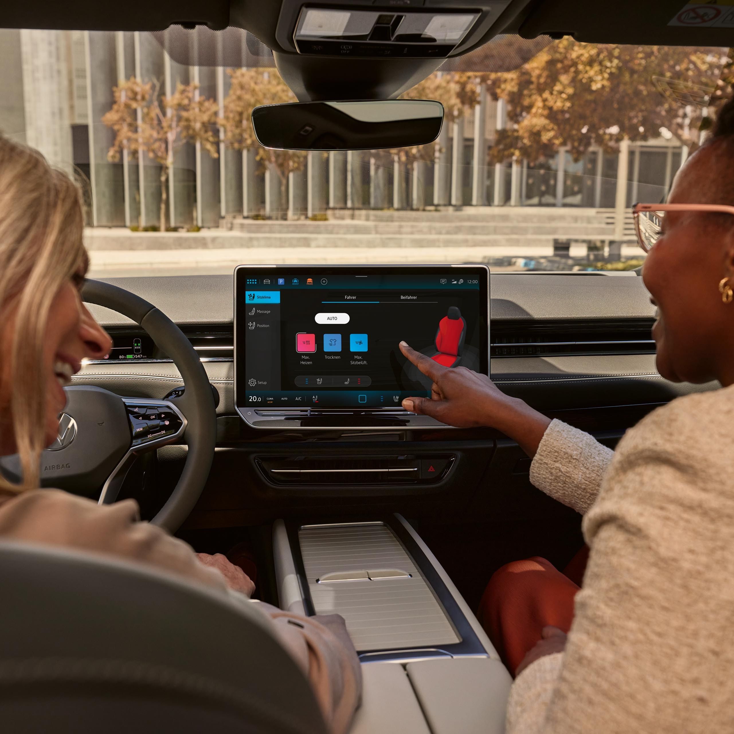 Volkswagen ID.7: Climatronic pro sedadla