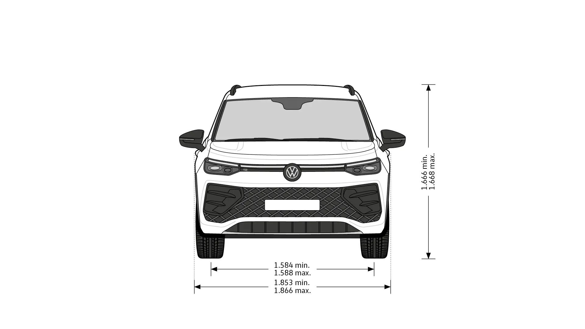 Volkswagen Tayron - rozměry modelu