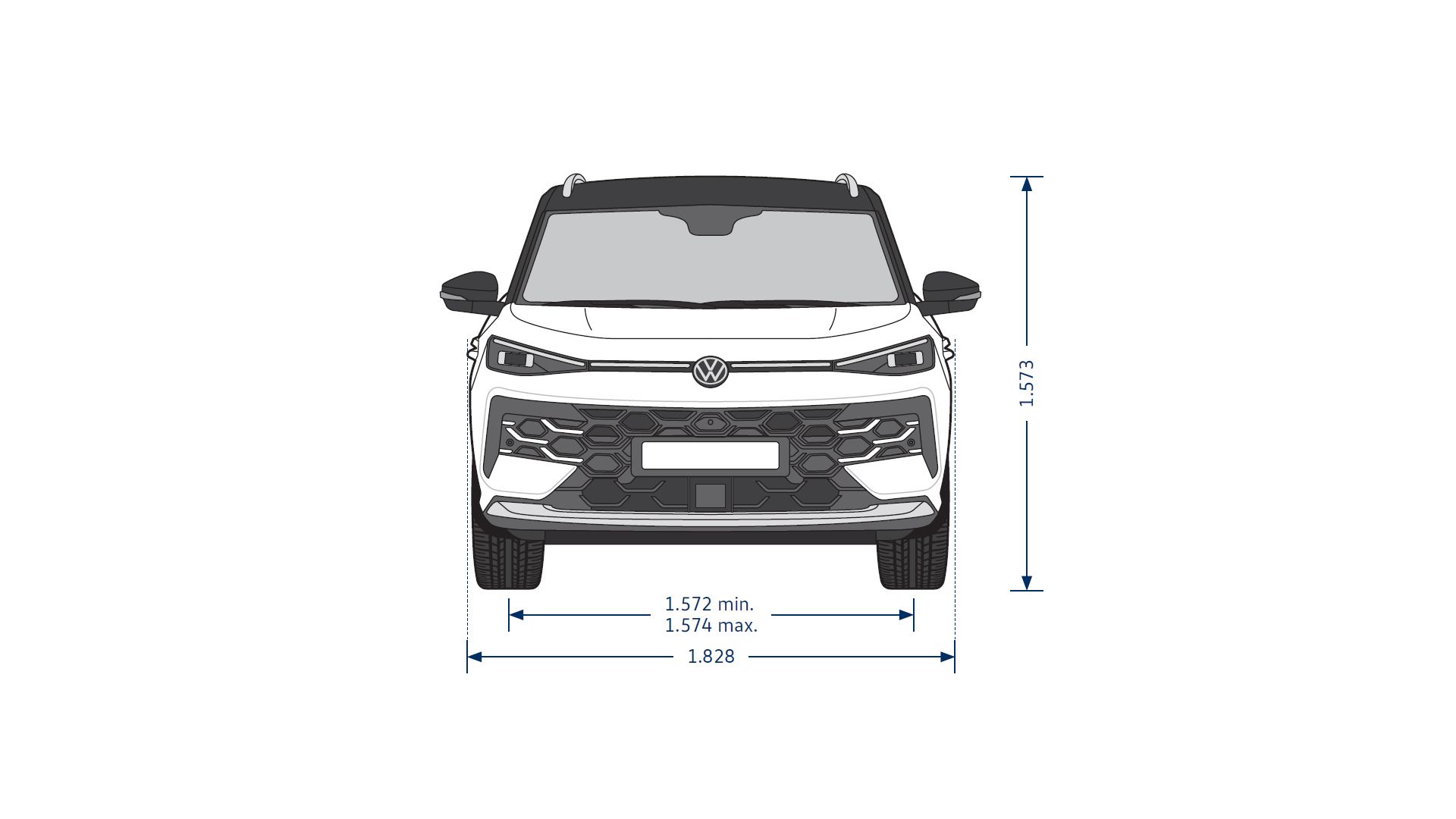 Volkswagen T-Roc - rozměry modelu