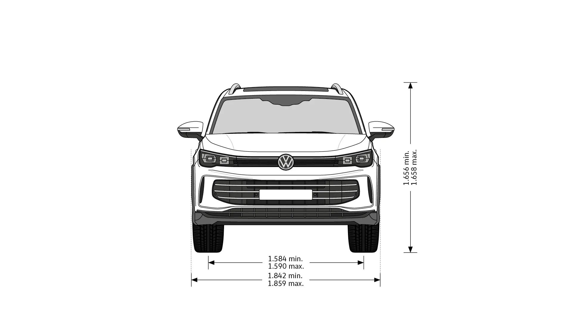 Volkswagen Tiguan - rozměry modelu