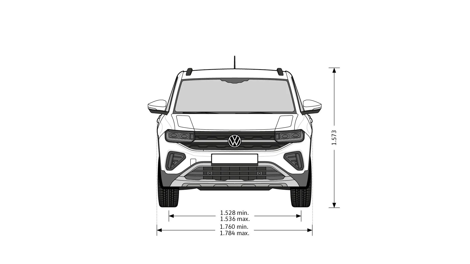 Volkswagen T-Cross - rozměry modelu