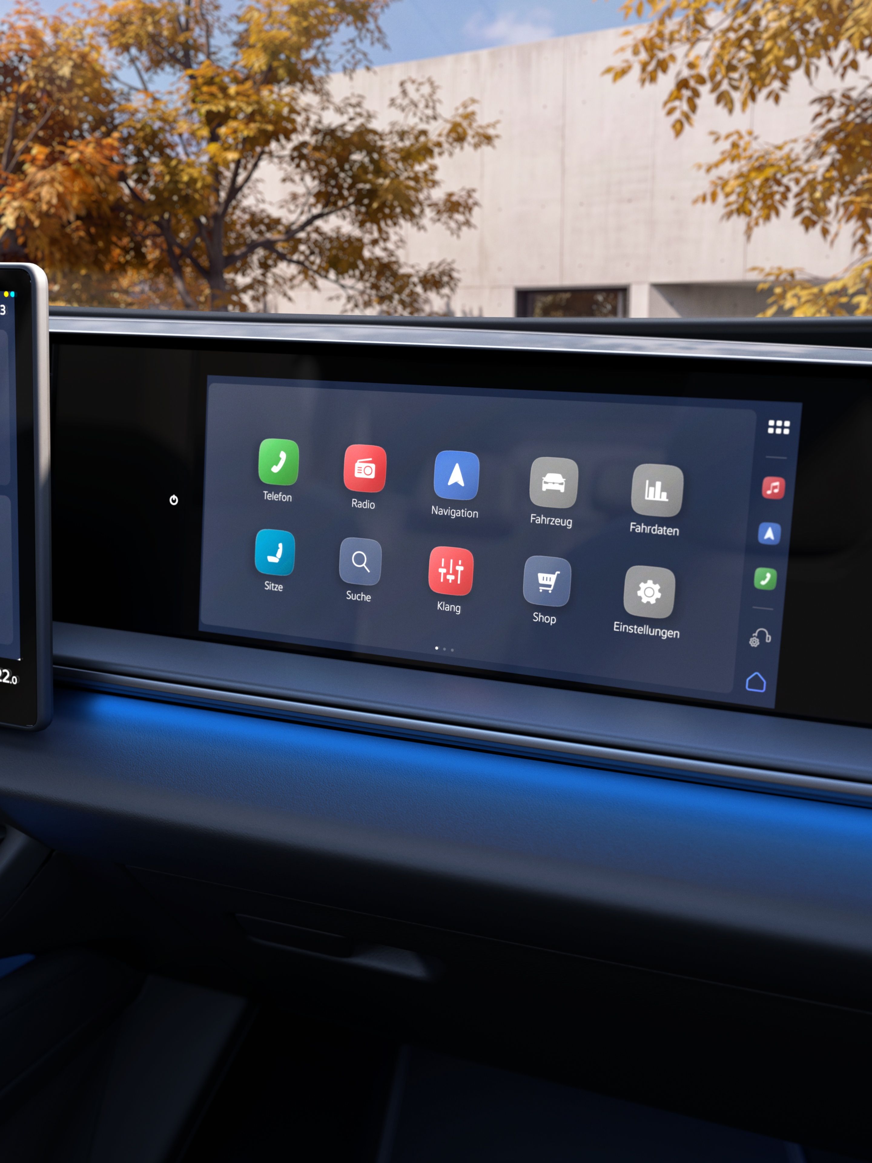 Čistě elektrický Volkswagen ID. Tiguan - displej před spolujezdcem