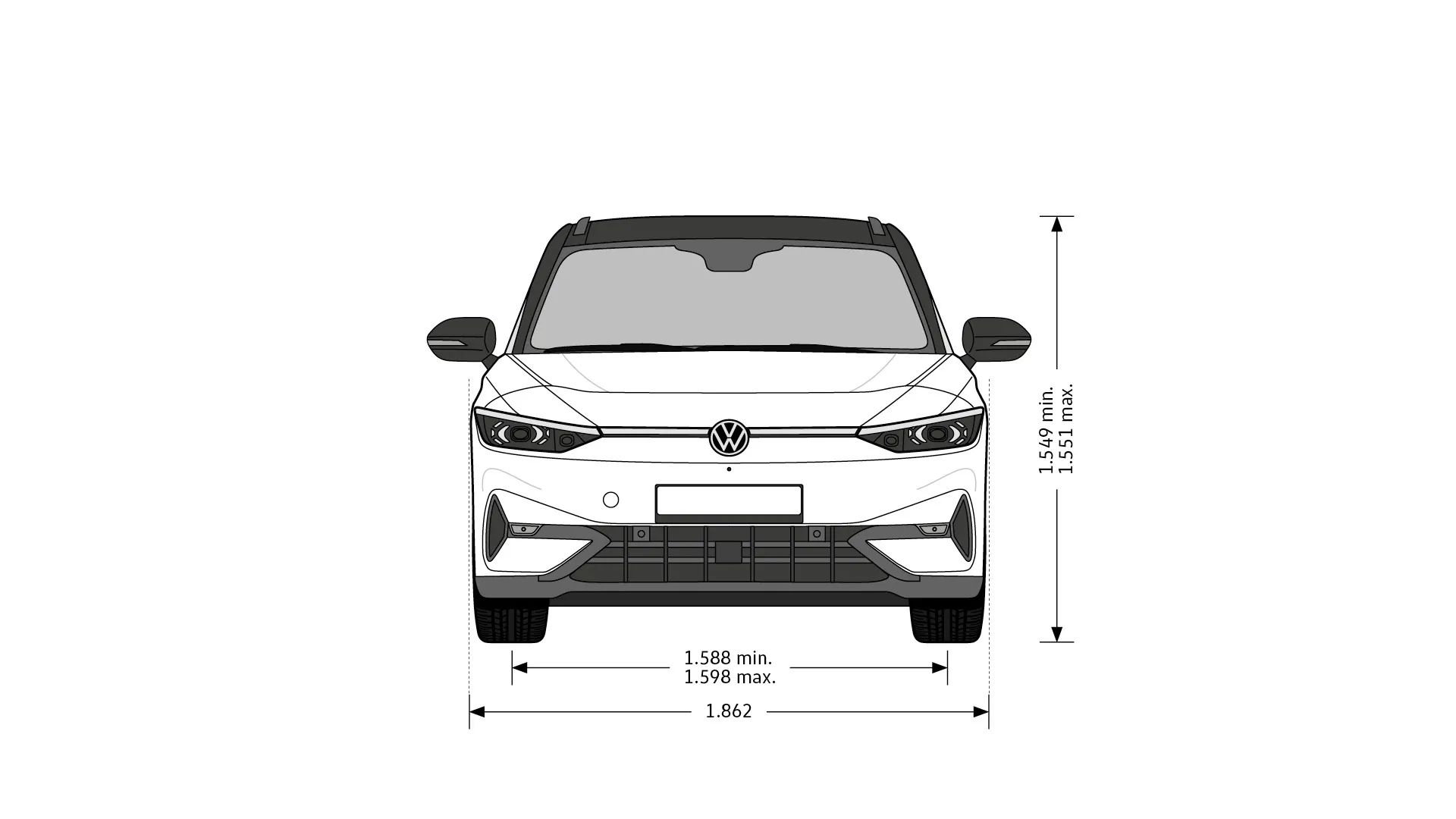 Volkswagen ID.7 Tourer - rozměry modelu