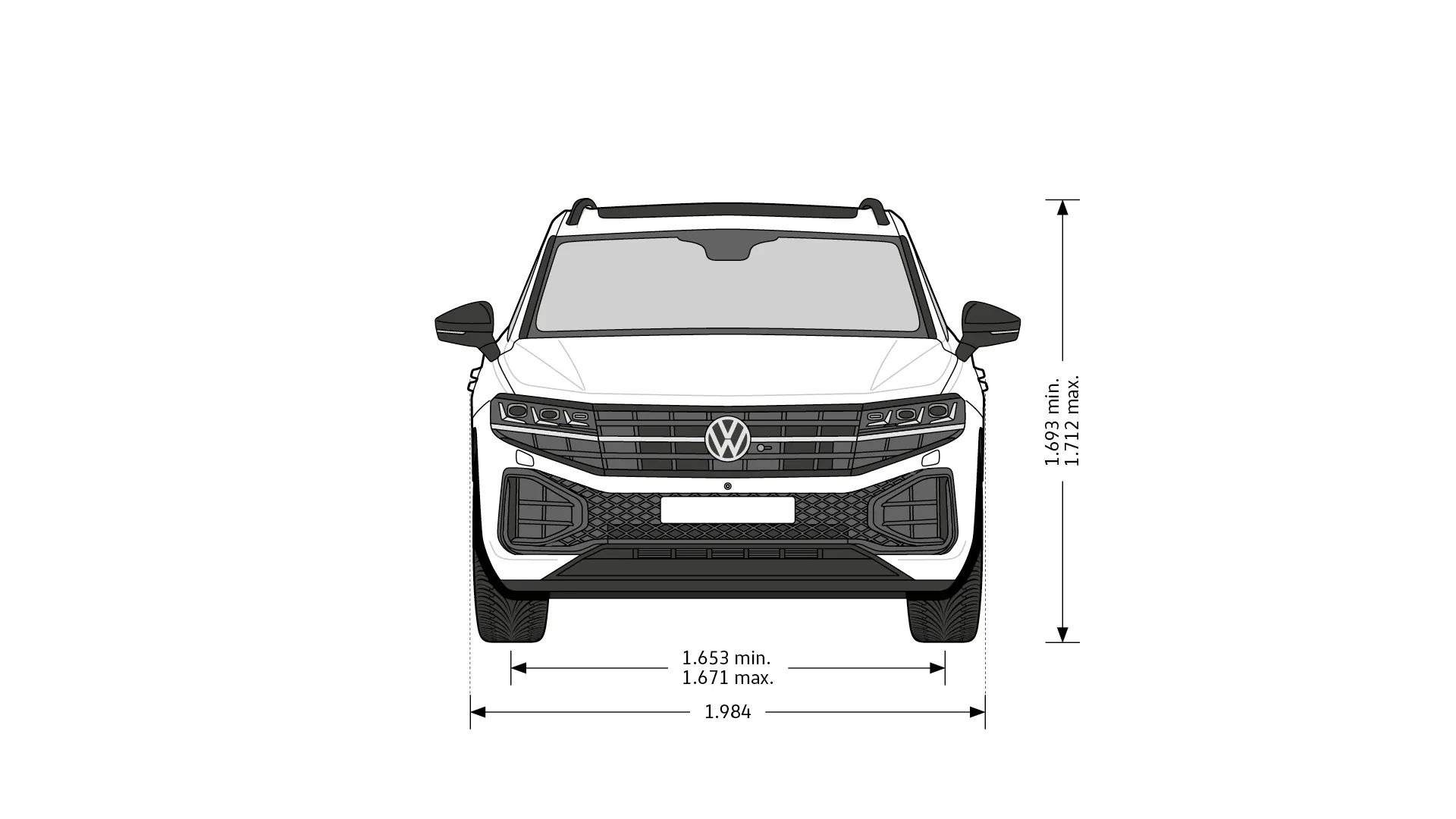 Volkswagen Touareg - rozměry modelu