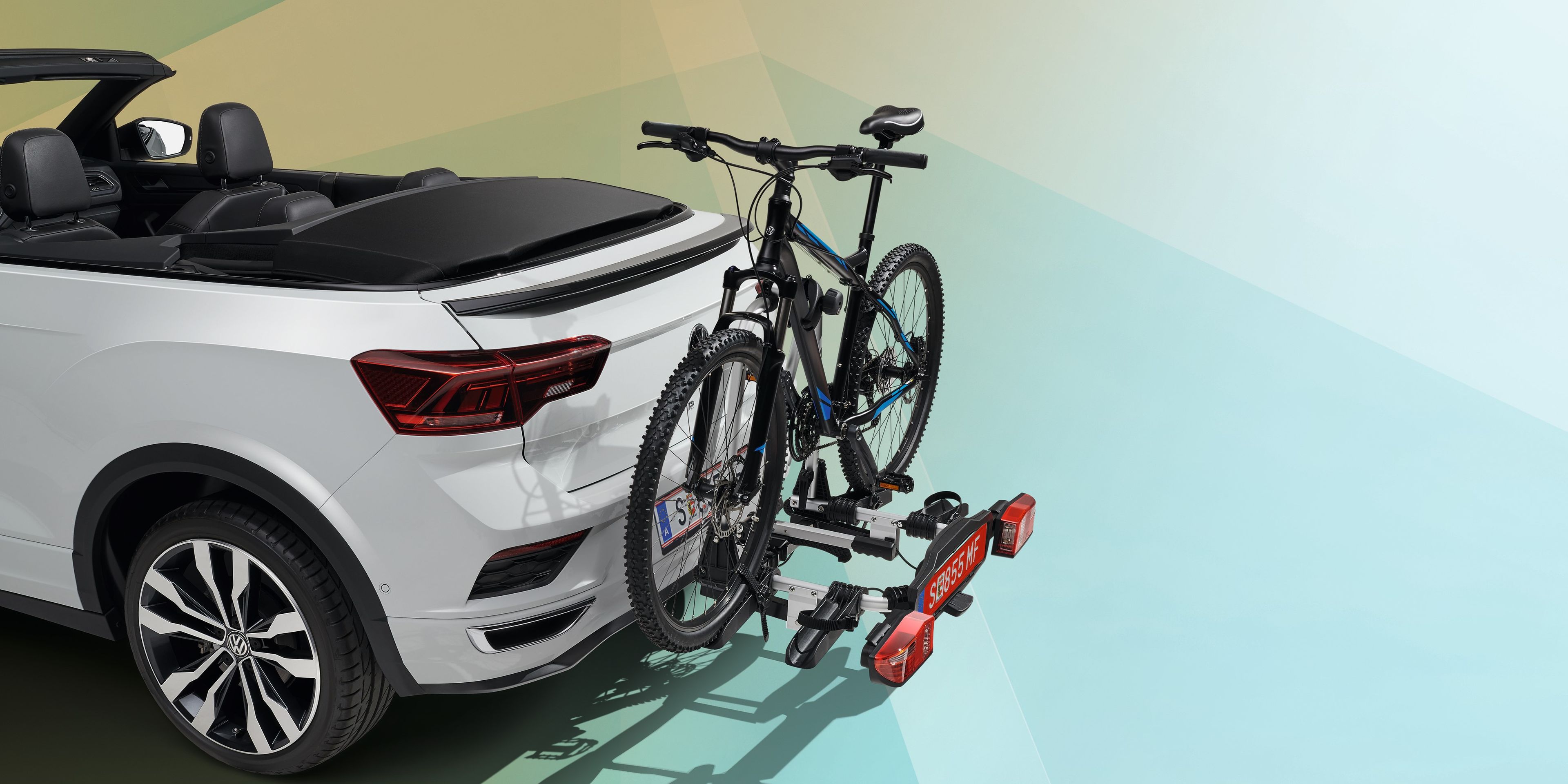 Zu sehen ist ein Volkswagen Fahrradhalter