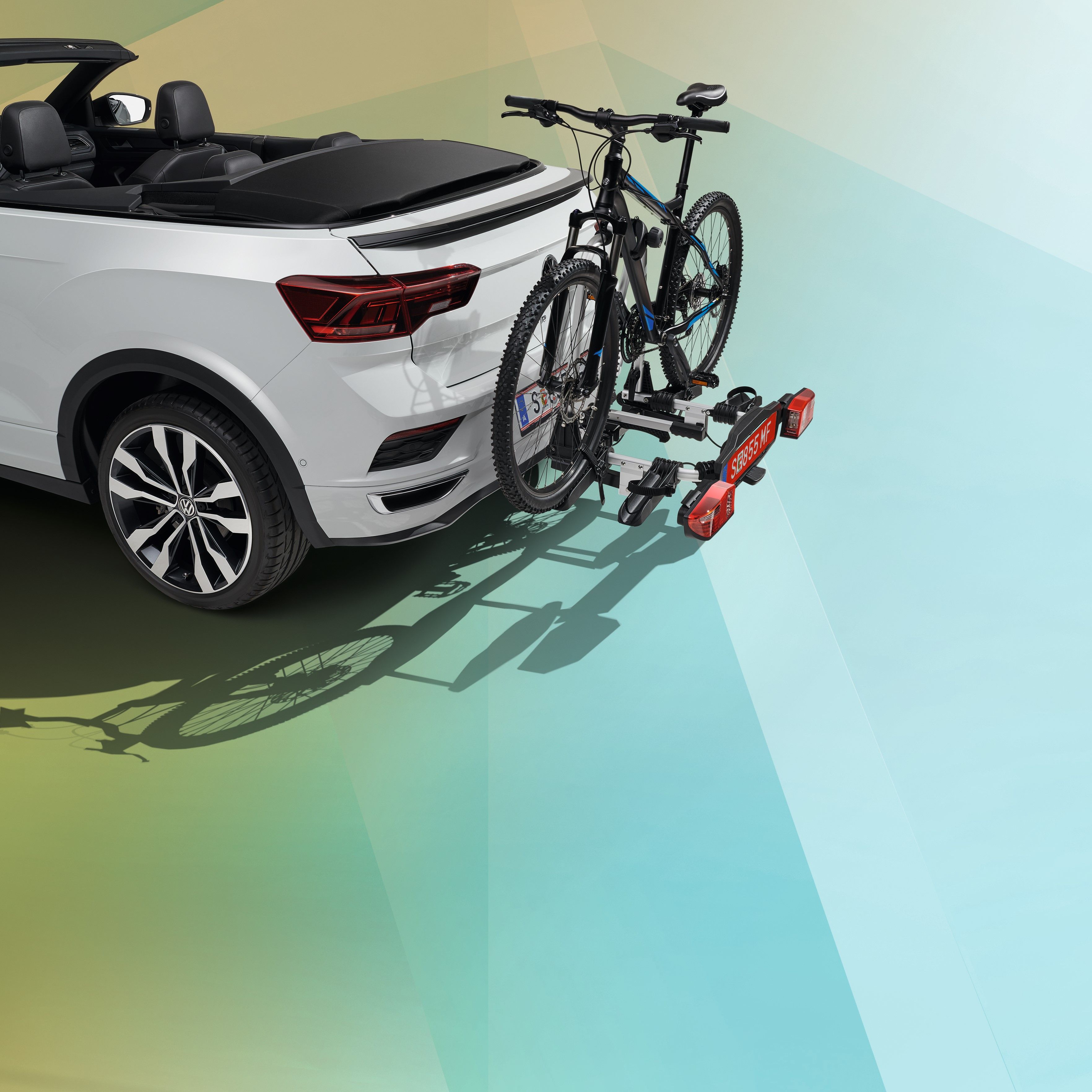 Zu sehen ist ein Volkswagen Fahrradhalter