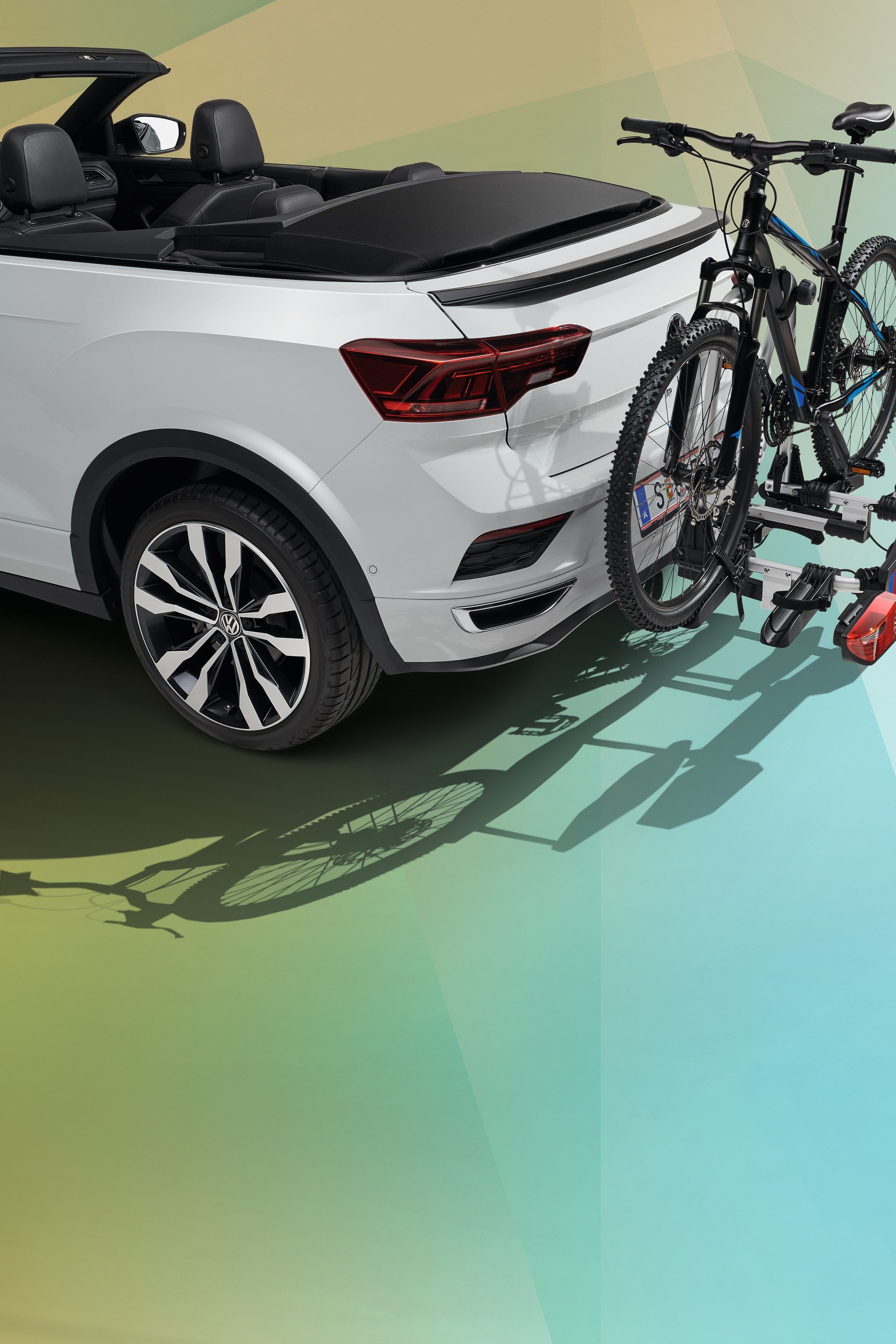 Zu sehen ist ein Volkswagen Fahrradhalter