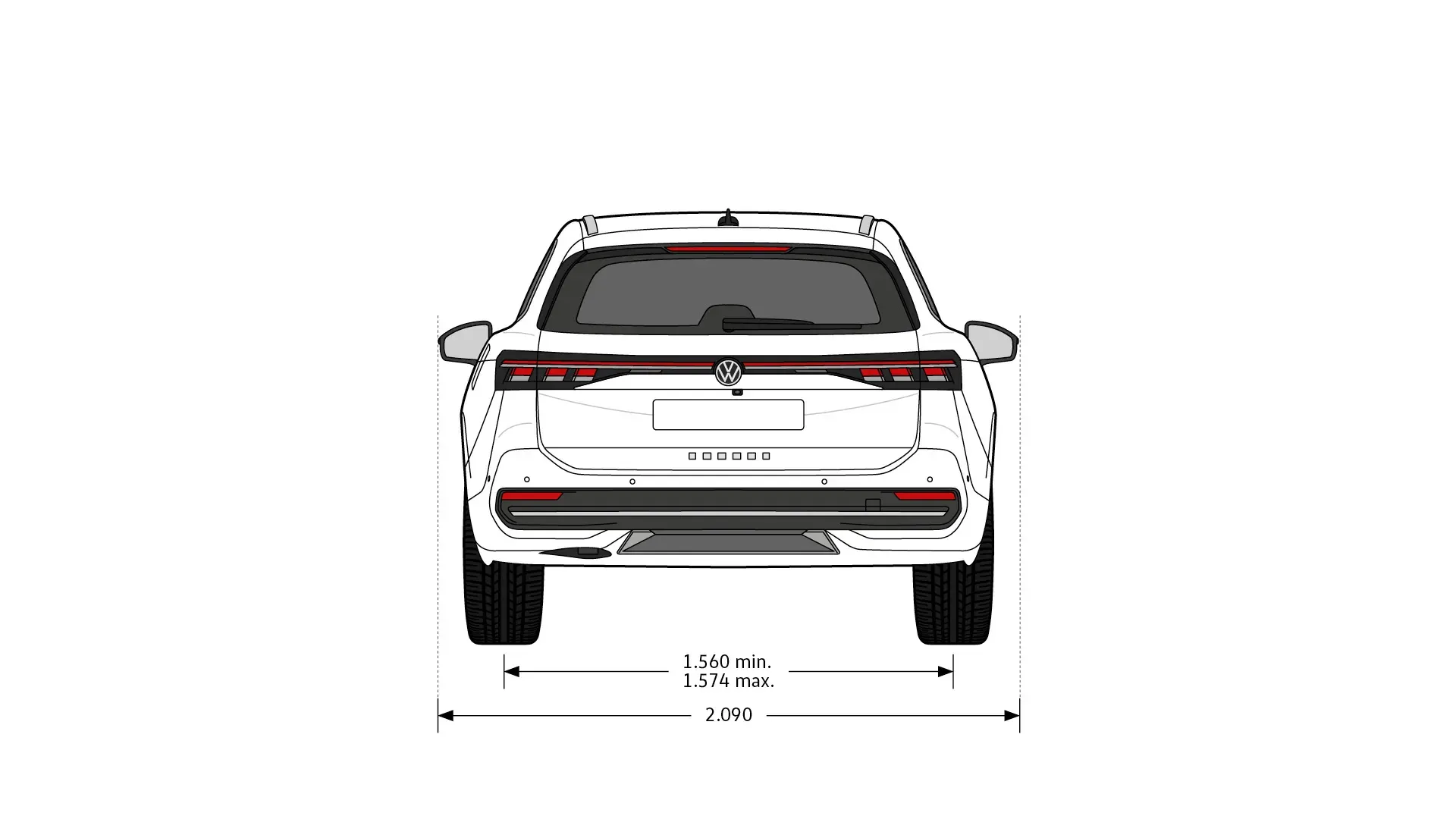 Volkswagen Passat - rozměry modelu